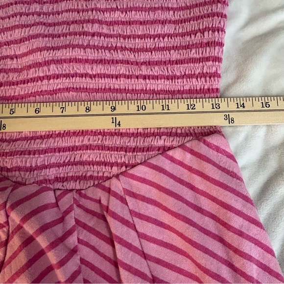 NWT Free People Pink Smocked Midi Dress with Tie-Straps sz M Coquette Boho Girly - Picture 14 of 16